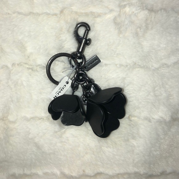 Coach Tea Rose Key Chain/ Bag Charm